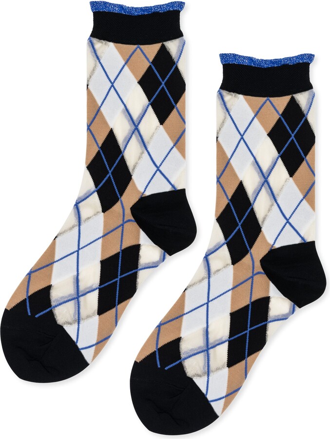 Hansel from Basel Argyle Crew Socks