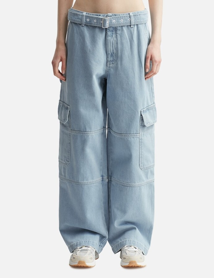 MAISON KITSUNÉ Belted Utility Denim Pants