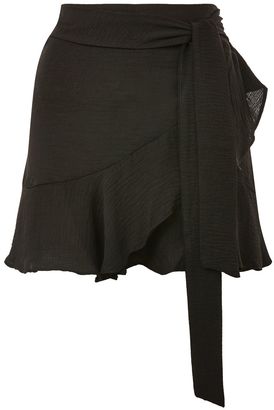 Topshop Ruffle Tie Mini Skirt