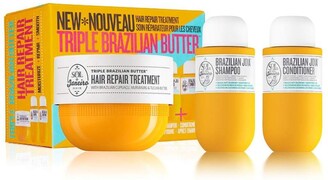 Sol De Janeiro Triple Brazilian Butter Hair Repair Mask Set