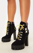 Thumbnail for your product : PrettyLittleThing Black Hiker Platform Ankle Boot