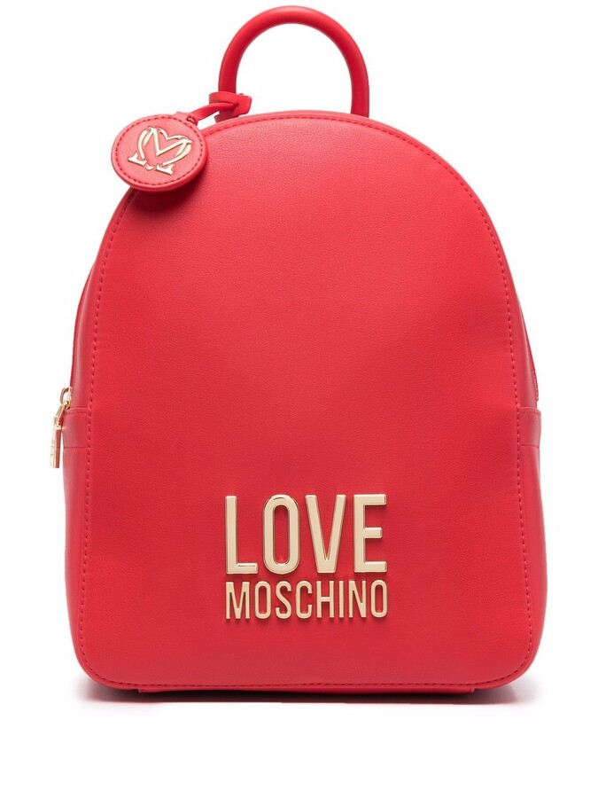 red moschino backpack