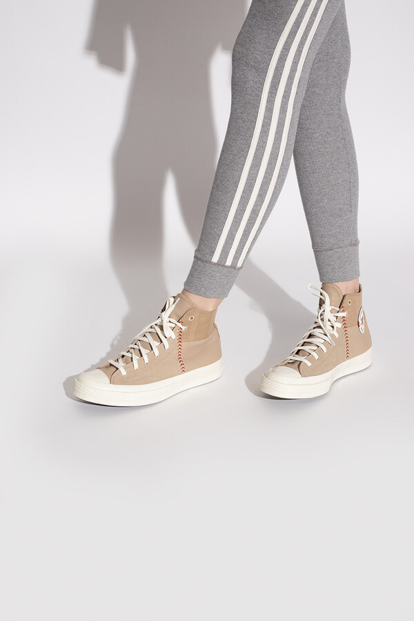 Converse Beige Leather Women's Shoes | Shop the world's largest collection  of fashion | ShopStyle