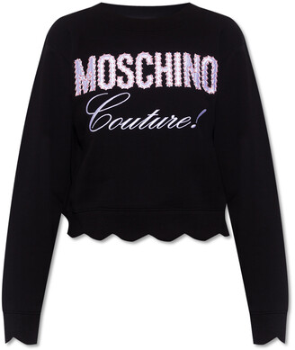 Moschino Sweatshirt With Logo Women's Black - ShopStyle