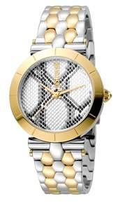 Just Cavalli Womens Stainless Steel/gold Watch With Silver Dial
