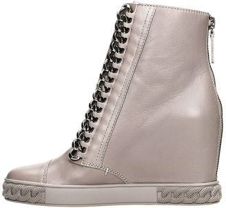 Casadei Taupe Wedge Sneakers