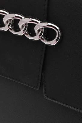boohoo Chain And Suedette Clutch Bag
