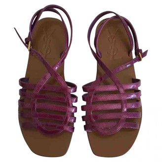 Saint Laurent Purple Patent leather Sandals