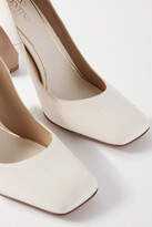 Thumbnail for your product : Valentino Garavani Tan-go 100 Patent-leather Pumps - Ivory
