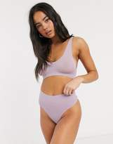 Thumbnail for your product : Les Girls Les Boys seamless high rise thong in mauve