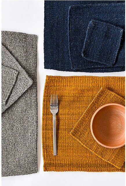 LOOM Imports Handwoven Wool Coaster Set