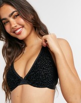 Thumbnail for your product : aerie black comfort power bra in black leopard