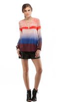 Thumbnail for your product : Twelfth St. By Cynthia Vincent | Contrast Sleeve Blouse - Desert Sky