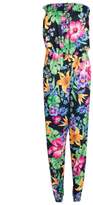 Thumbnail for your product : Select Fashion Fashion Womens Black Tropical Strapless Jumpsuit - size 6