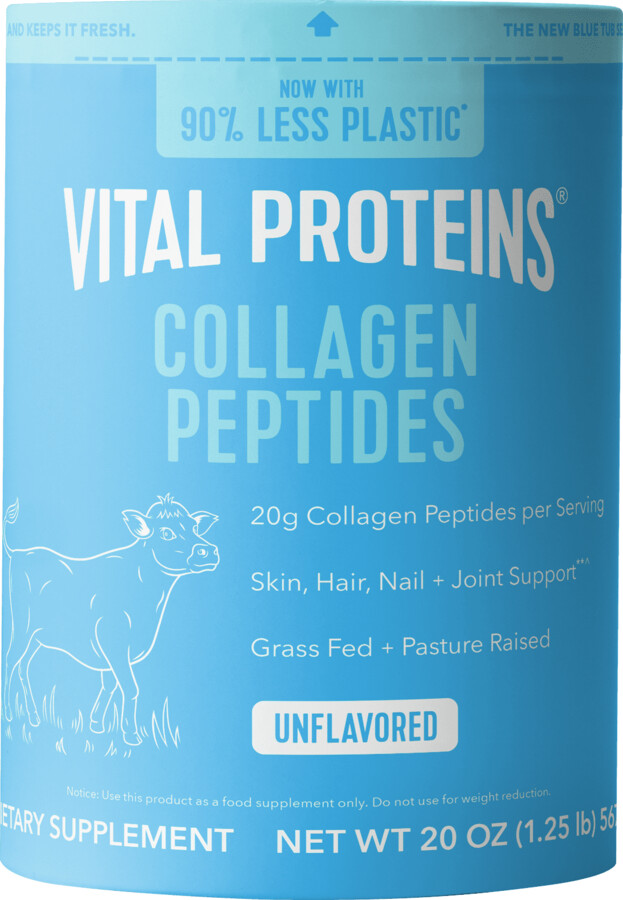 Vital Proteins Collagen Peptides Powder Supplement for Hair, Skin, and Nails, Unflavored Collagen Support, 20 oz