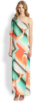 Thumbnail for your product : Trina Turk Sausalito Printed One-Shoulder Maxi Dress
