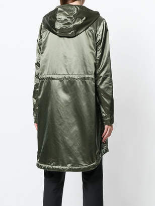 Colmar hooded high shine coat