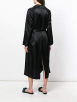 Thumbnail for your product : Forte Forte satin tie-waist vampy collar coat