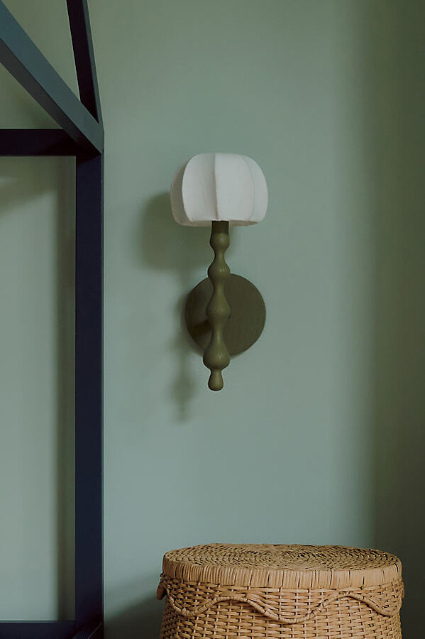 LALA Reimagined Wood Shaded Sconce Wall Light