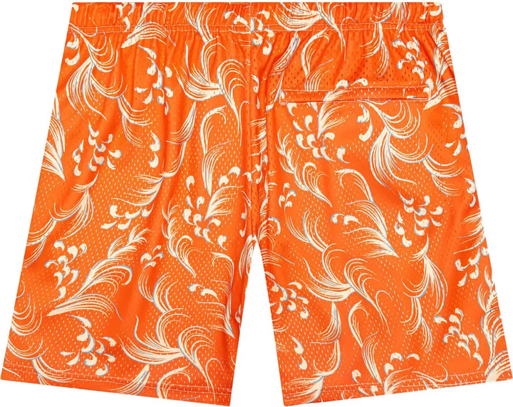 John Elliott Mesh-Panel Printed Shorts