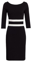 Thumbnail for your product : Joan Vass Boatneck Stripe Waist Dress
