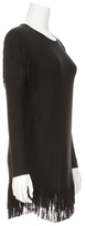 Thumbnail for your product : RILLER & FONT Josephine Long Sleeve Fringe Dress