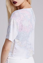 Thumbnail for your product : Forever 21 map graphic tee