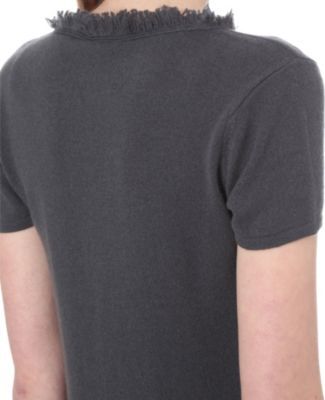 Armani Collezioni Frilled-neck cashmere top