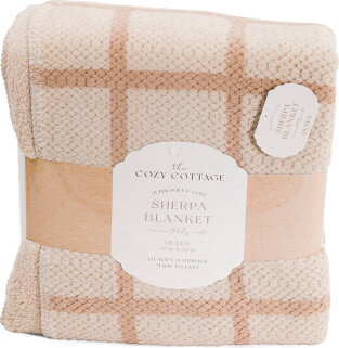 TJMAXX Reversible Floral Print Plush Blanket, Cotton/Polyester