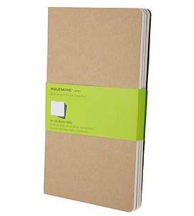 Moleskine Cahier Set Of 3 Unruled Notebook, Large