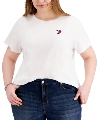 Tommy Hilfiger Plus Size Heart Flag T-Shirt - ShopStyle