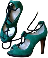 Thumbnail for your product : Vanessa Bruno Green Suede Heels