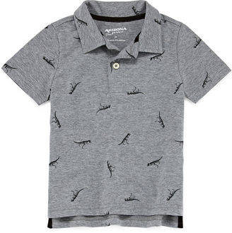 Arizona Short Sleeve Animal Jersey Polo Shirt - Toddler Boys