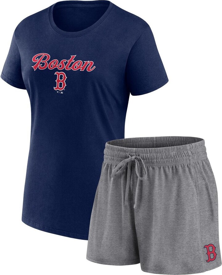 Fanatics Women's Branded Navy, Gray Boston Red Sox Script T-shirt and  Shorts Combo Set - Navy, Gray - ShopStyle