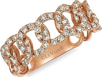 LeVian Chocolatier® 14K Strawberry Gold® & Nude Diamonds™ Interlocking Ring