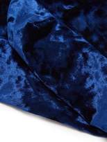 Thumbnail for your product : Darner Socks - Crushed Velvet Ankle Socks - Womens - Dark Blue