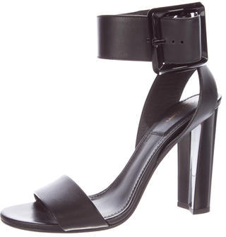 Calvin Klein Collection Leather Multistrap Sandals