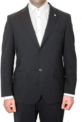 Lubiam Short Drop 4 Grey Wool Suit