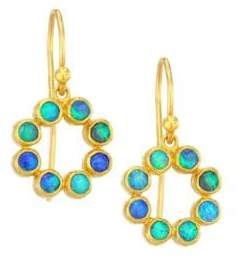 Gurhan Juju 24K Yellow Gold & Opal Drop Earrings