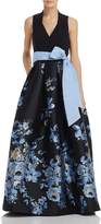 Thumbnail for your product : Eliza J Belted Floral Ball Gown