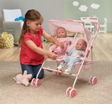 Thumbnail for your product : Badger Basket Double Doll Side-by-Side Umbrella Stroller - Pink & White Gingham