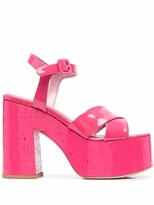 Thumbnail for your product : Haus of Honey Crossover Detail Chunky 125mm Heels