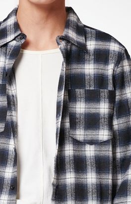 Civil Regime Plaid Flannel Long Sleeve Button Up Shirt