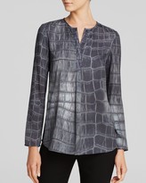 Thumbnail for your product : Lafayette 148 New York Maddie Crocodile Print Top