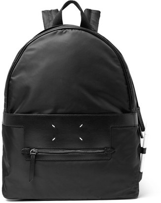 Maison Margiela Leather-Trimmed Nylon Backpack