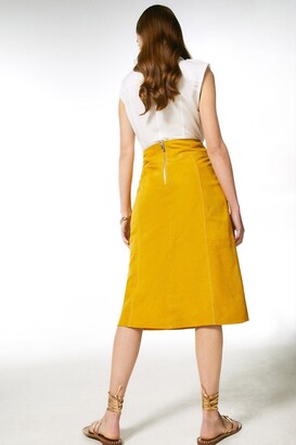 Karen Millen Suede Patch Pockets Midi Skirt