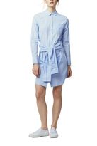Thumbnail for your product : Warehouse TIE WAIST MIXED FABRIC SHIRT