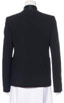 Thumbnail for your product : Emilio Pucci Leather-Trimmed Virgin Wool Jacket