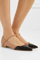 Thumbnail for your product : Jennifer Chamandi Lorenzo Two-tone Leather Point-toe Flats