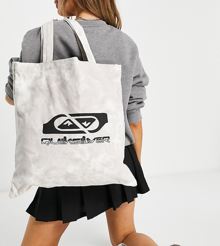Quiksilver The Classic tie dye tote in beige Exclusive to ASOS - ShopStyle